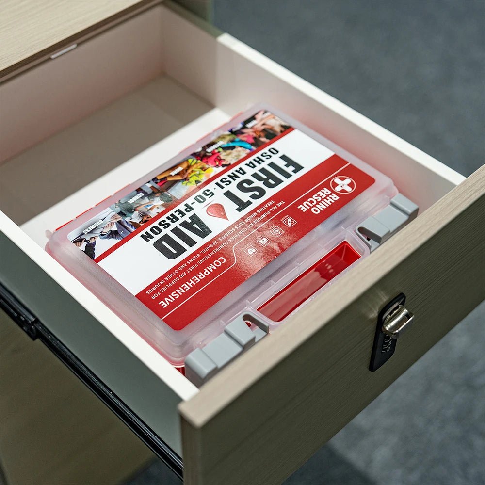 Rhino Rescue First Aid Kit: Home, Office, School, Car, Outdoor, Travel - silverfoxgoods